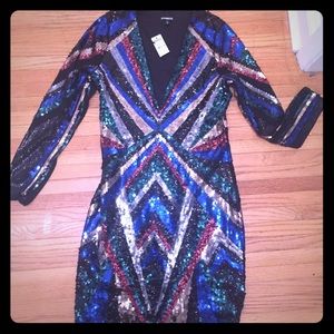 Beautiful sequins holiday occasion dress